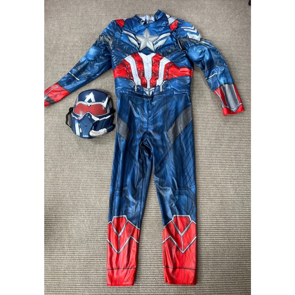 Marvel Captain America Sam Wilson Brave New World Kids Costume Mask Size M 8-10